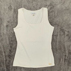 Calvin Klein Silky White Double Layered Shell